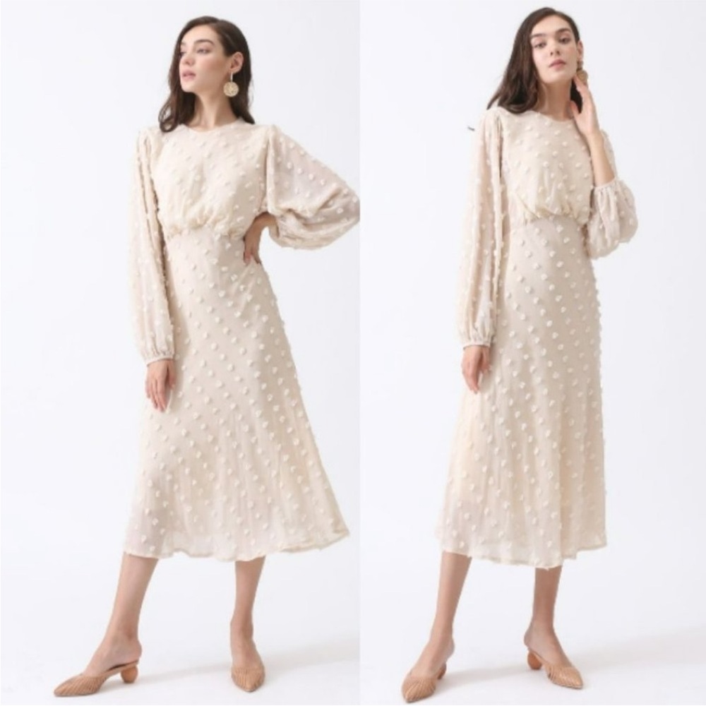 White midi bridal shower dress